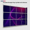 Portable Straight Pop-Up Wall with Shelves