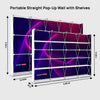 Portable Straight Pop-Up Wall with Shelves