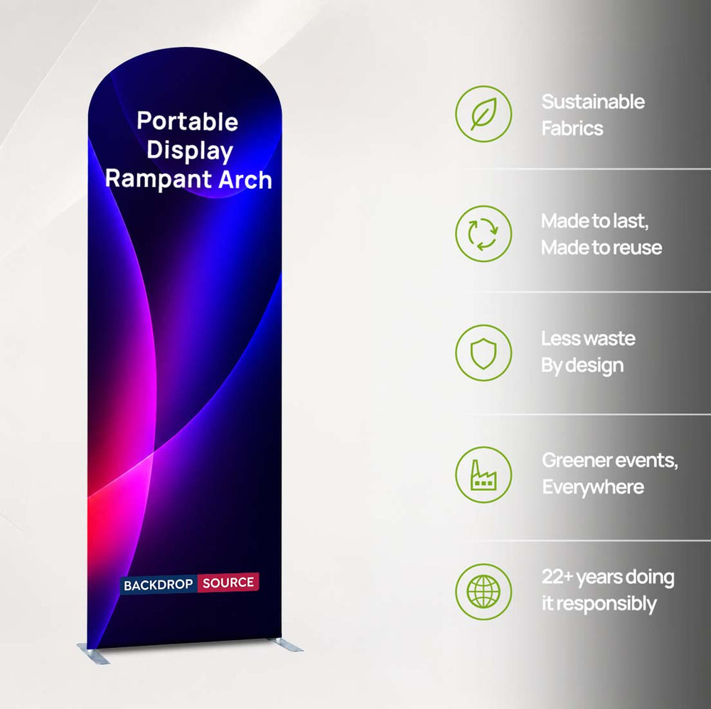 Portable Rampant Arch Fabric Exhibit Display