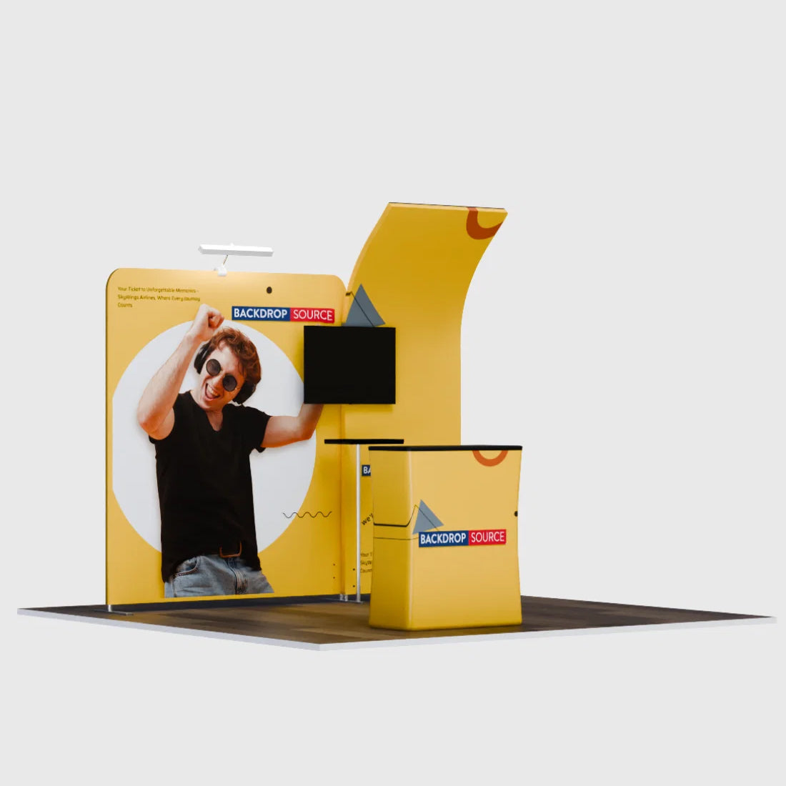 Présentoir portable 3 m x 3 m - Modèle 6 