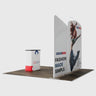 10x10 Booth Kit with Inclined Wall & Sloped Arch + Counter