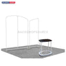 10x10 Booth Kit with Inclined Wall & Sloped Arch + Counter