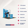 10x10 Twin Inclined Wall Booth Kit