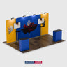 20x10 Straight Wall Booth Kit with 2 Counters & 2 TV Mounts