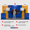 20x10 Straight Wall Booth Kit with 2 Counters & 2 TV Mounts