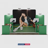 20x10 Straight Wall Booth Kit with Tall Centre Wall & 2 Counters