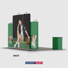 20x10 Straight Wall Booth Kit with Tall Centre Wall & 2 Counters