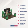 20x10 Straight Wall Booth Kit with Tall Centre Wall & 2 Counters