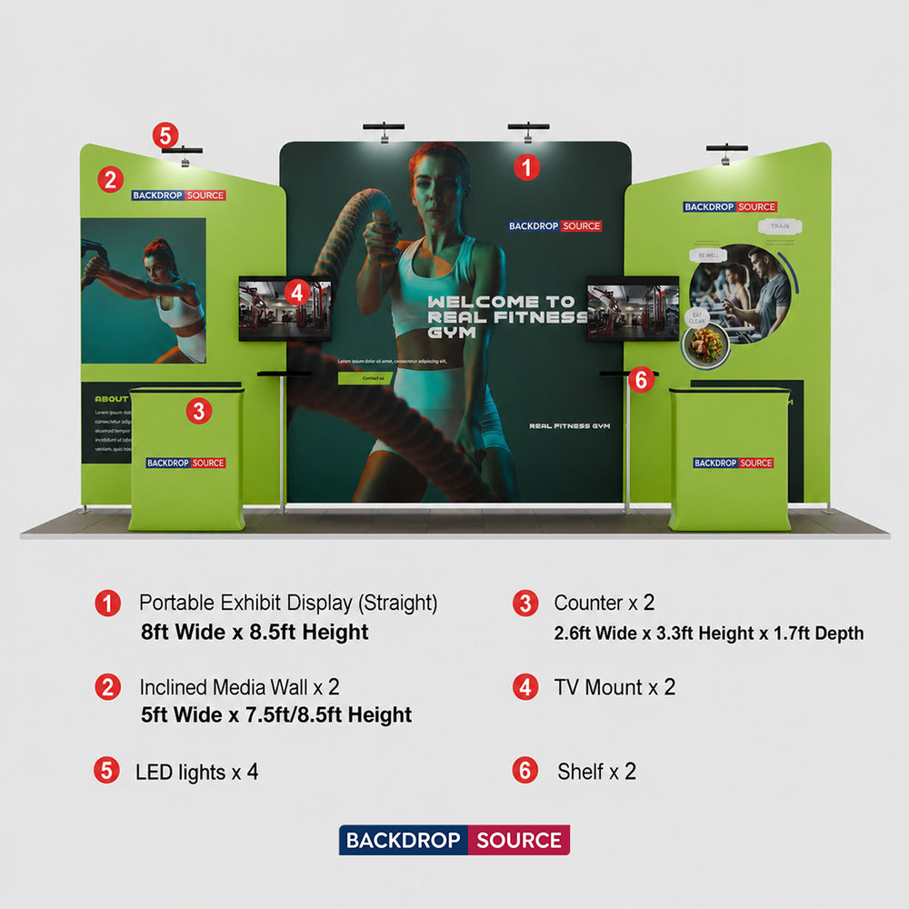 Portable Exhibit Display 20ft x 10ft - Model 6
