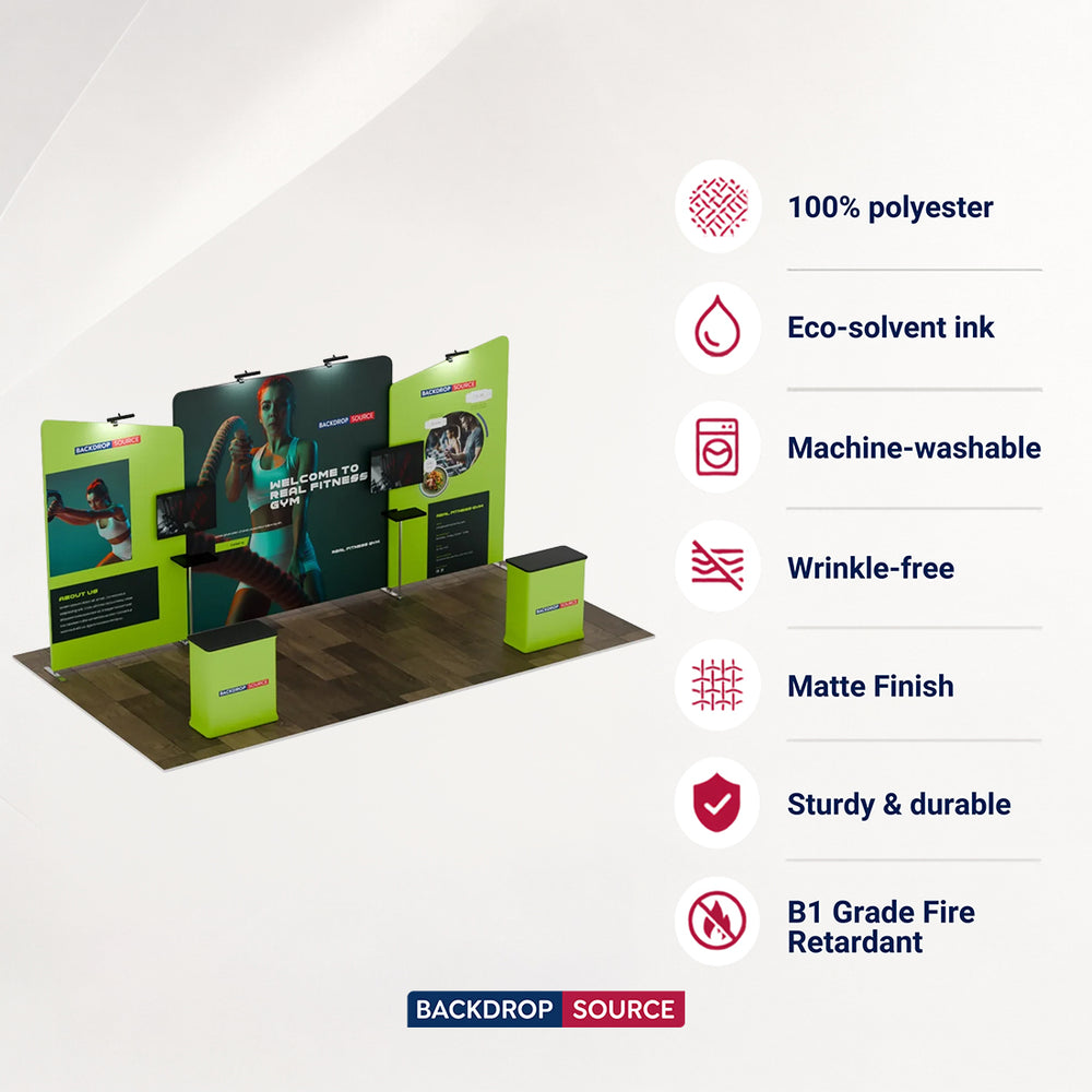 Portable Exhibit Display 20ft x 10ft - Model 6
