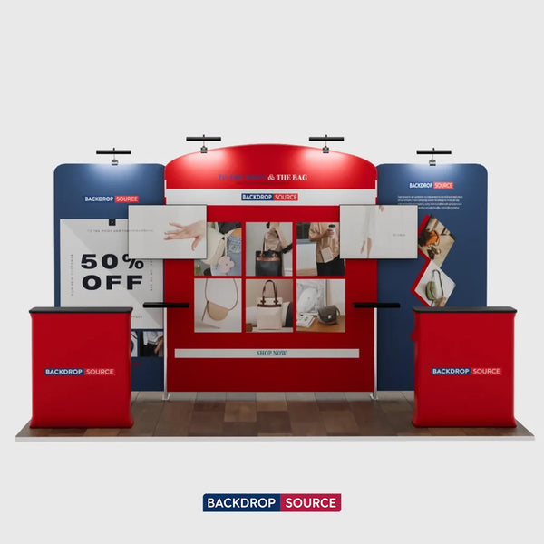 Portable Exhibit Display 20ft x 10ft - Model 7