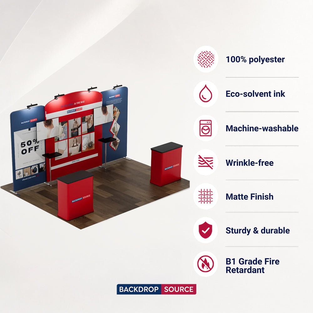 Portable Exhibit Display 20ft x 10ft - Model 7