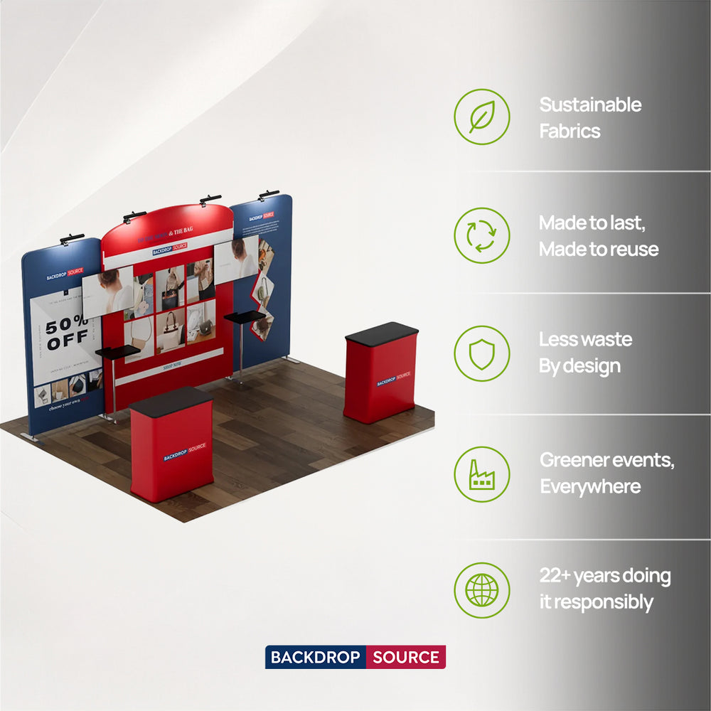 Portable Exhibit Display 20ft x 10ft - Model 7