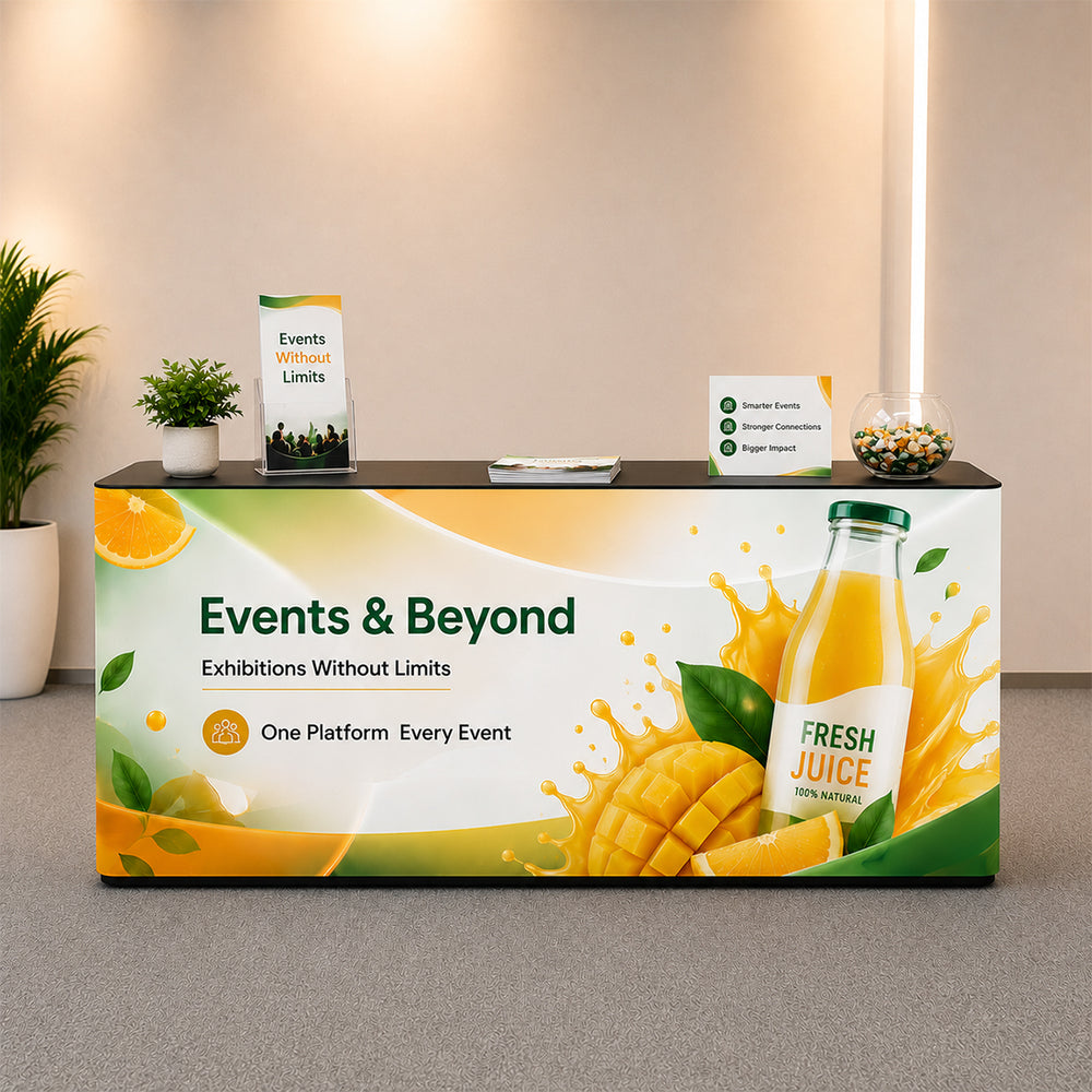 Premium Fabric Counter Display - 10ft W