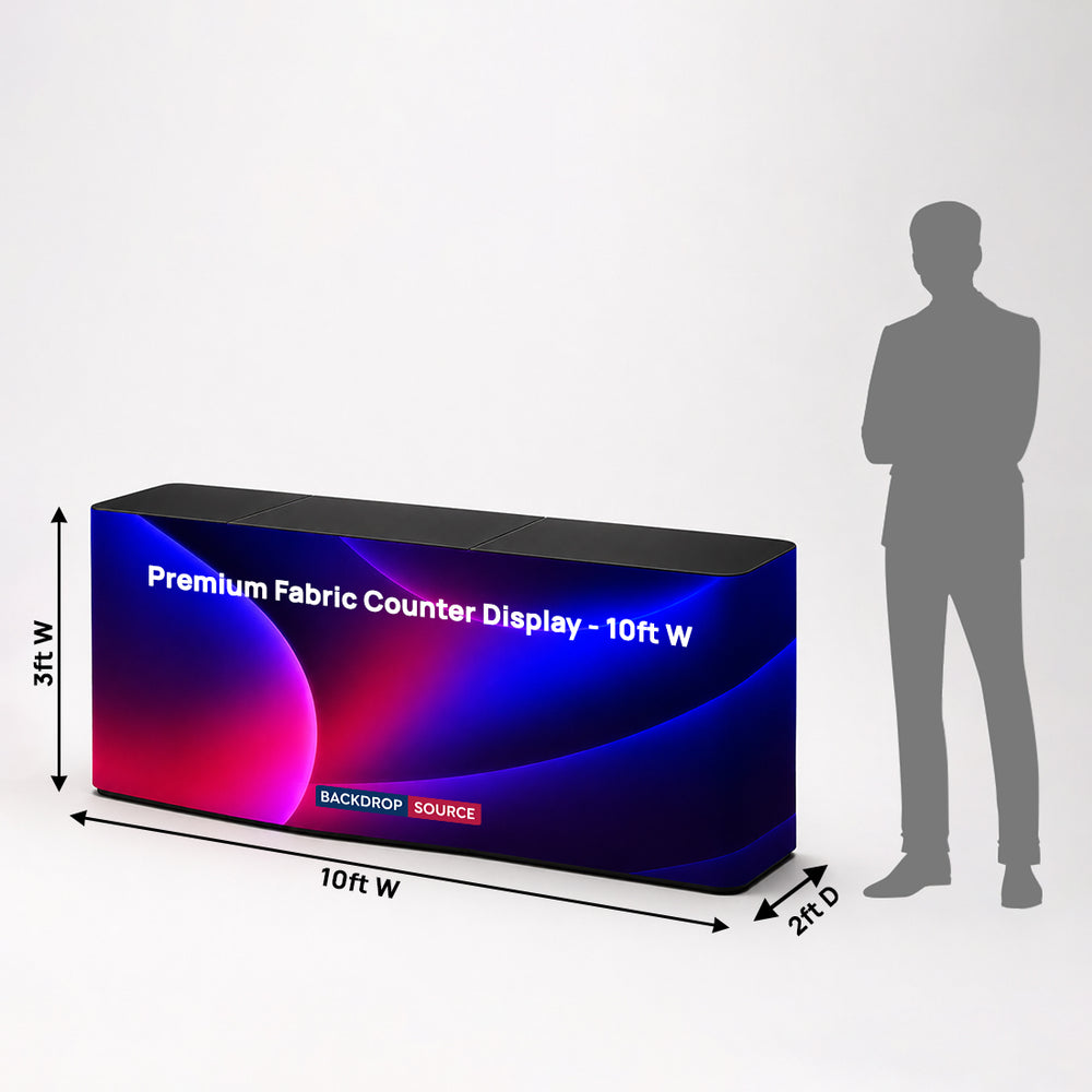 Premium Fabric Counter Display - 10ft W