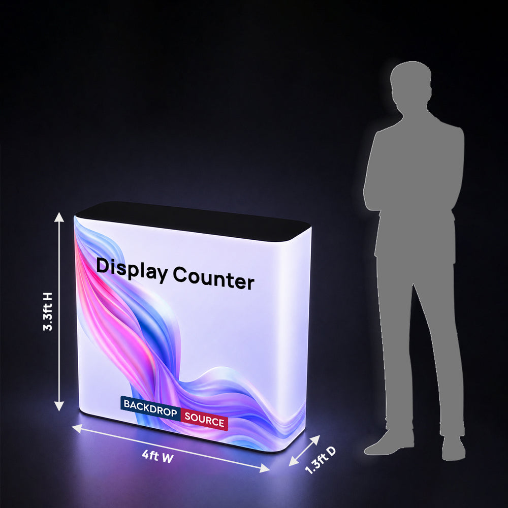 Backlit Premium Fabric Counter Display – 3ft/4ft/6ft W