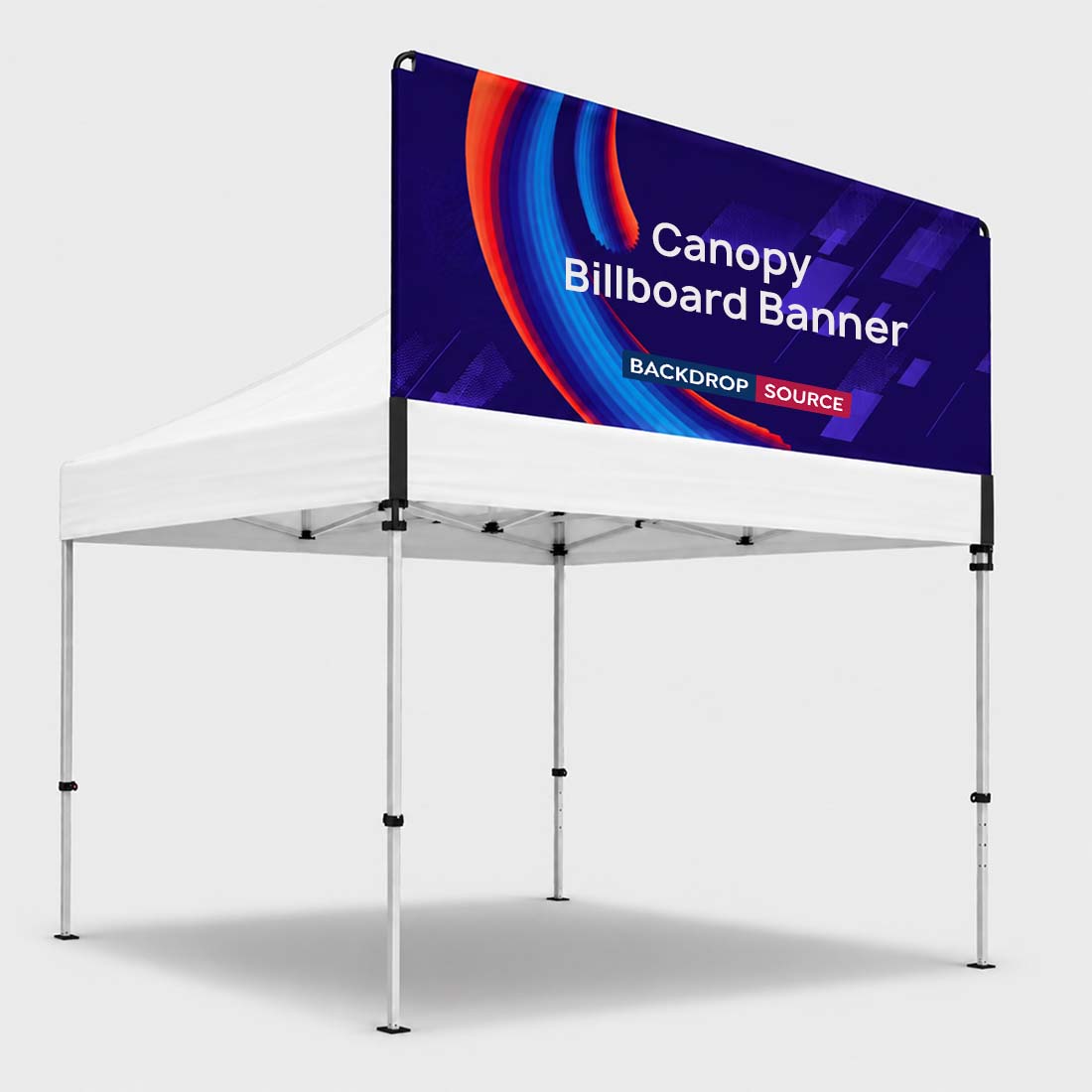 Tente-canopée - Bannière publicitaire 