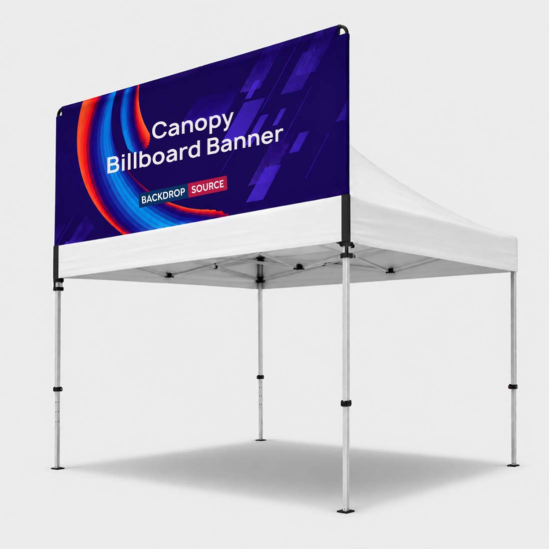 Tente-canopée - Bannière publicitaire 