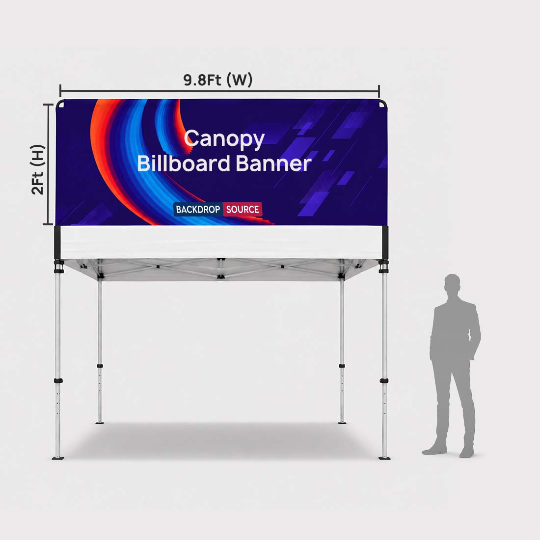Tente-canopée - Bannière publicitaire 