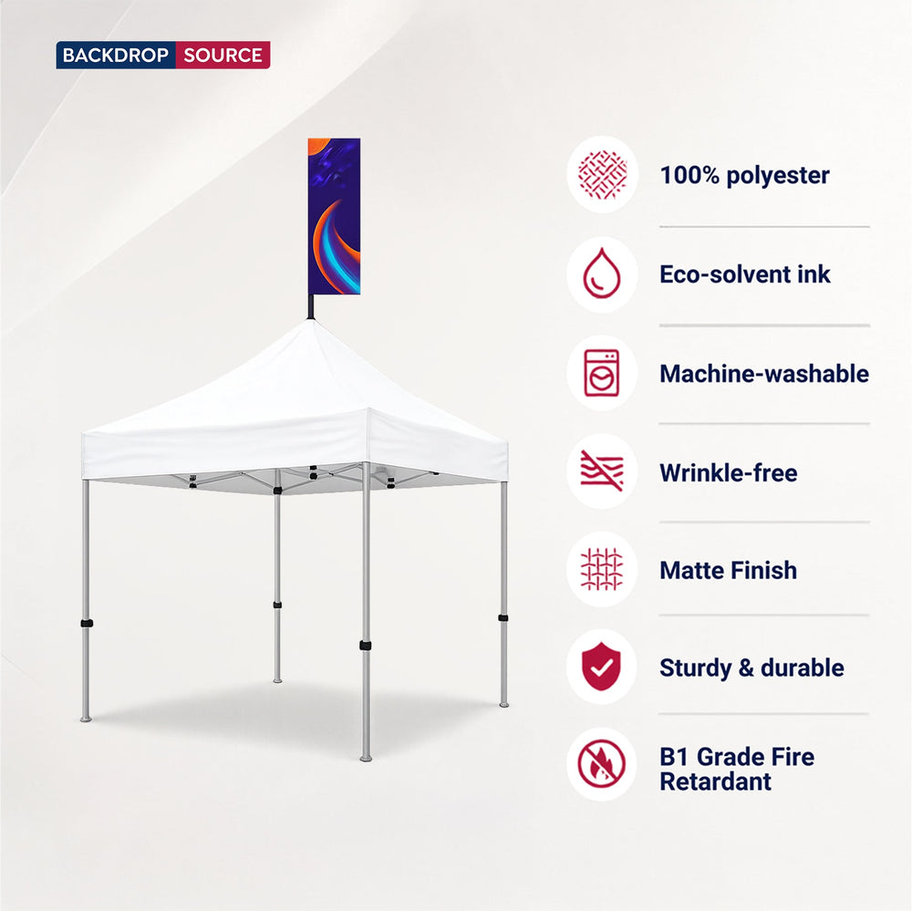 Printed Fabric Canopy Peak Flag