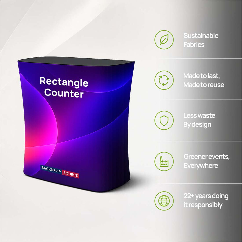 Rectangle Fabric Display Counter (For Podium & Booth Exhibitions)