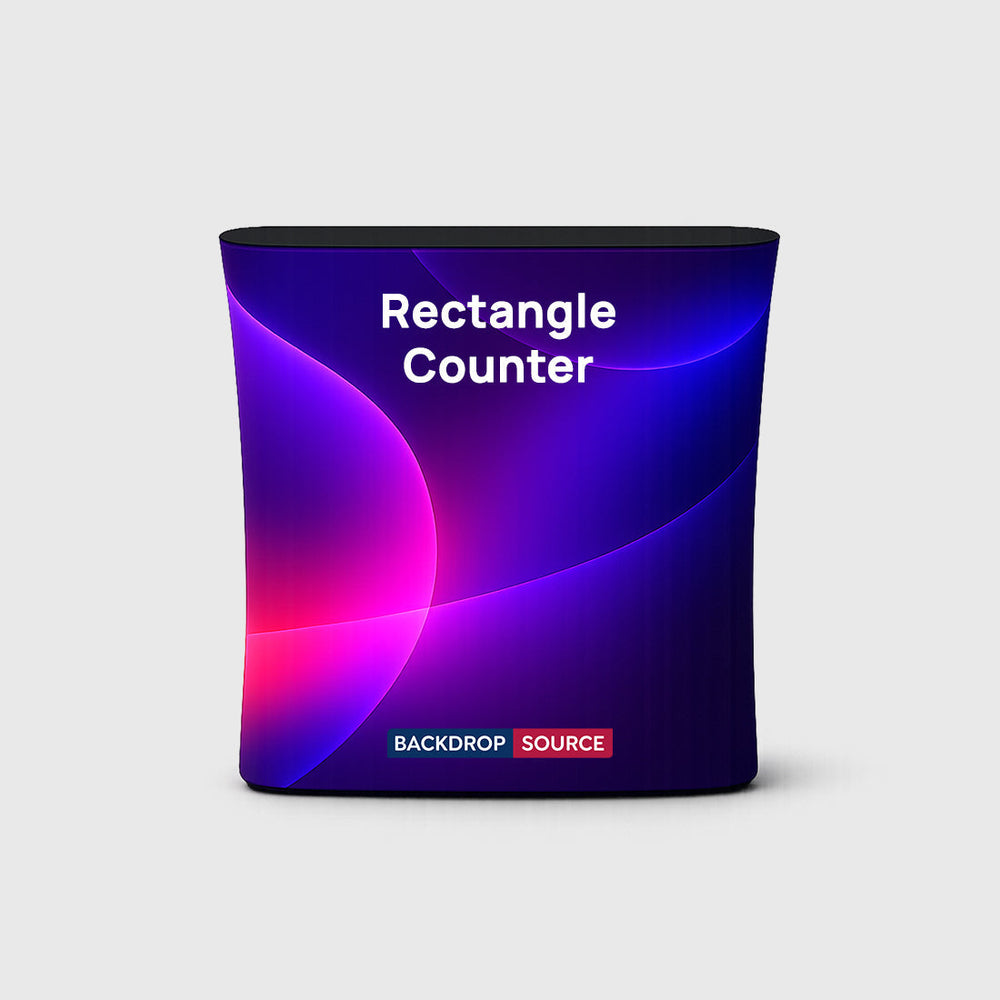 Rectangle Fabric Display Counter - included in Magnetic Fabric Banner Stand Exhibition Kit with Rectangular Header