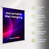 Custom Retractable Fabric Wall Hanging Backdrop with Clamps