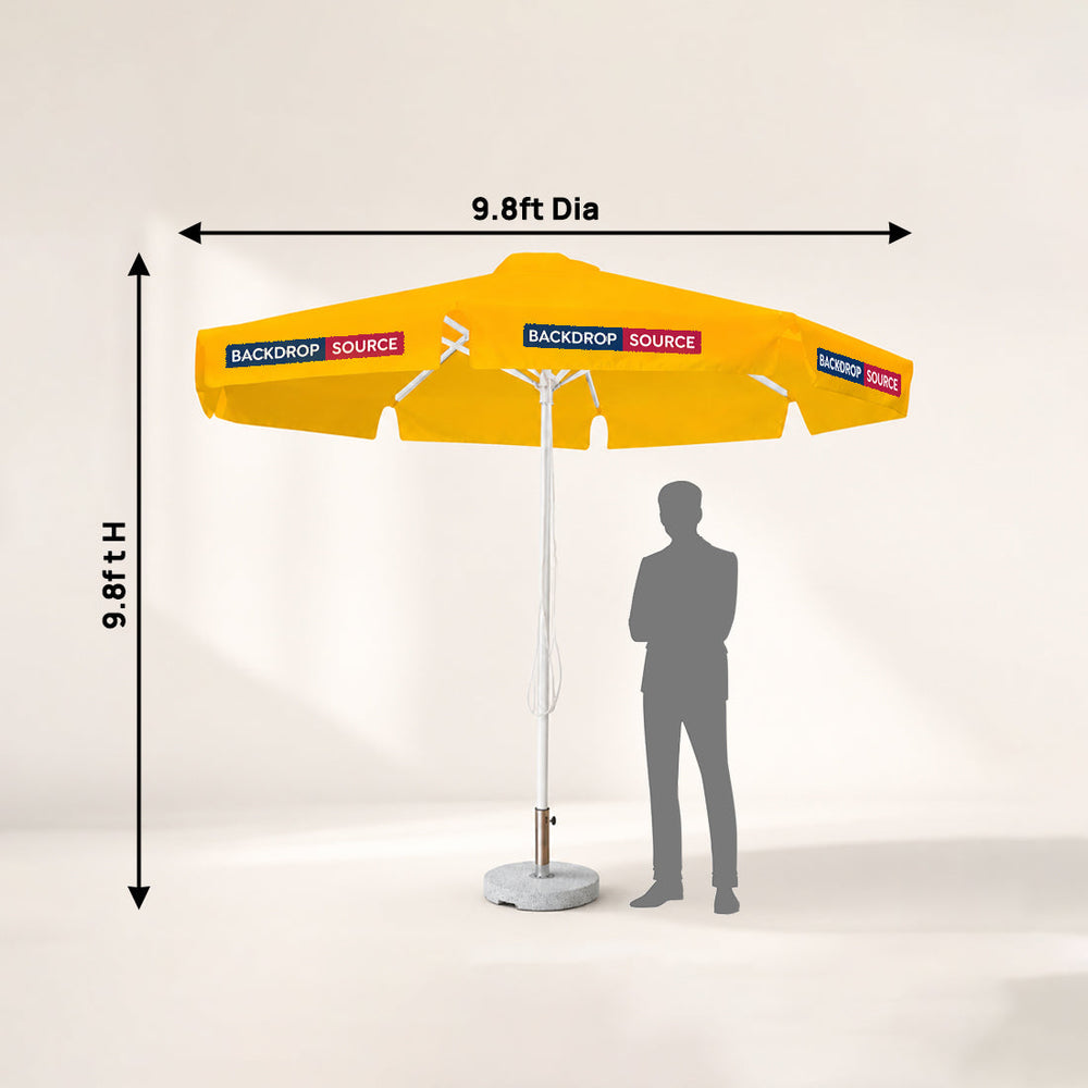 Round Market Umbrellas With Valances – 9.8ft x 9.8ft