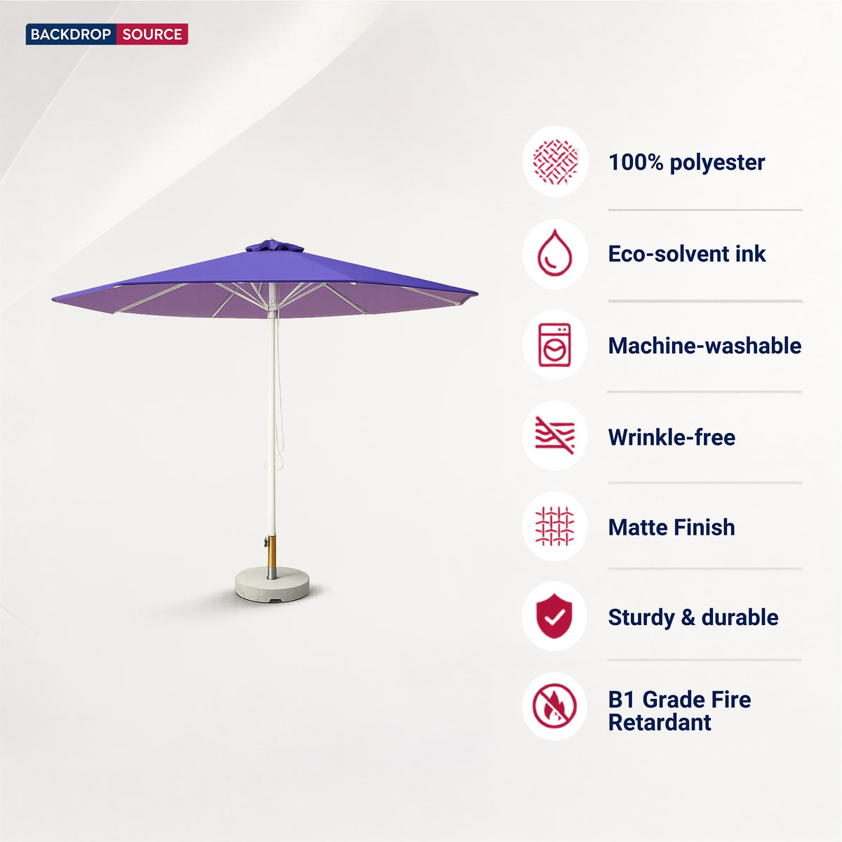 Round Market Umbrellas – 9.8ft x 9.8ft