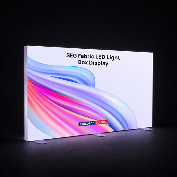 Caisson lumineux LED en tissu SEG - 3,96 m (L) x 2,50 m (H) 