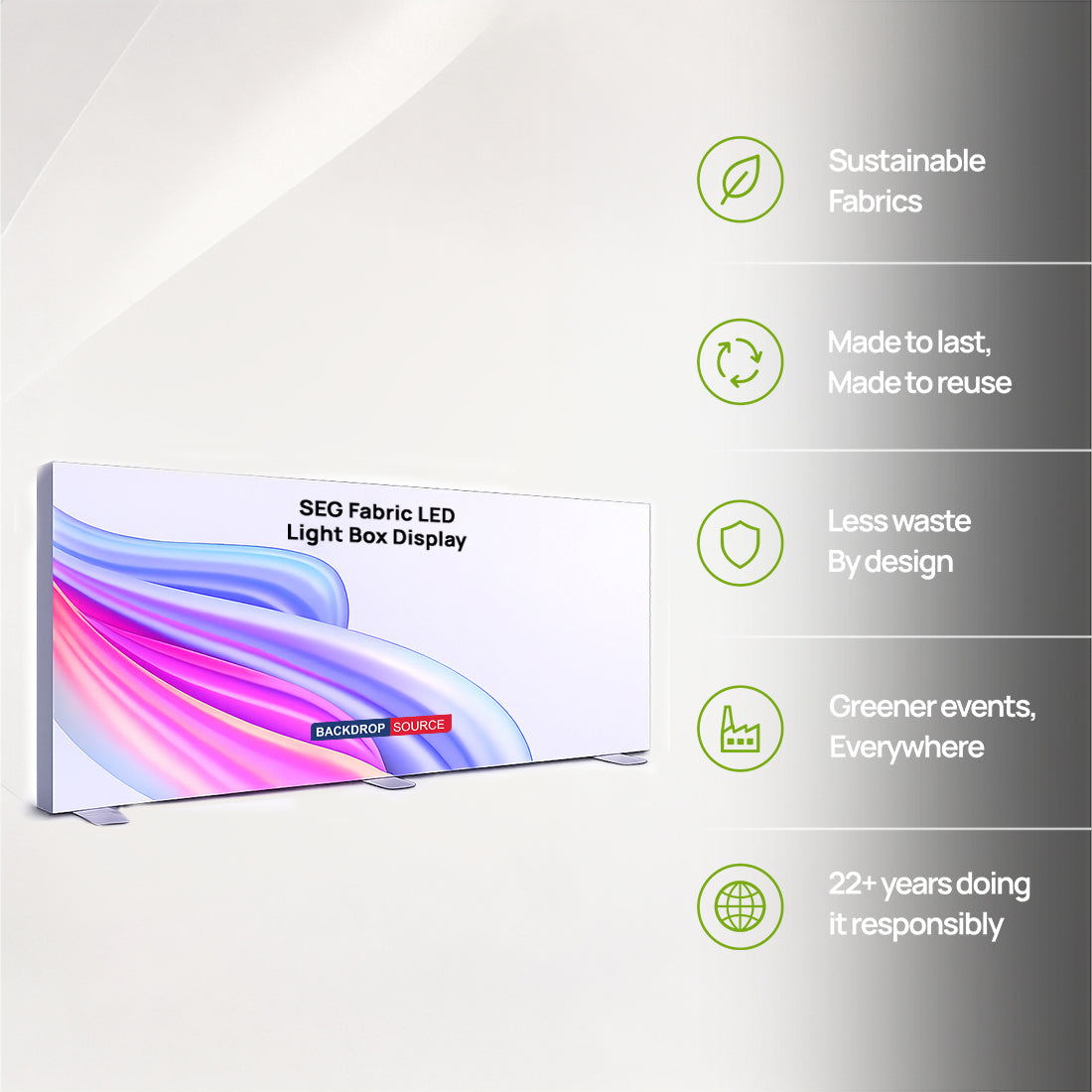 SEG Fabric LED Light Box Display - 16.4ft W x 8.2ft H