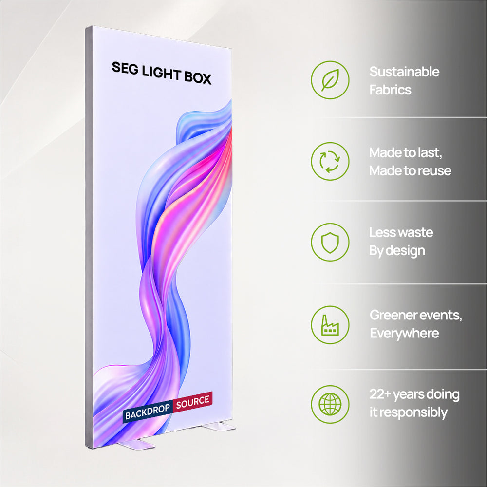 SEG Fabric LED Light Box Display - 2.8ft W x 6.5ft H