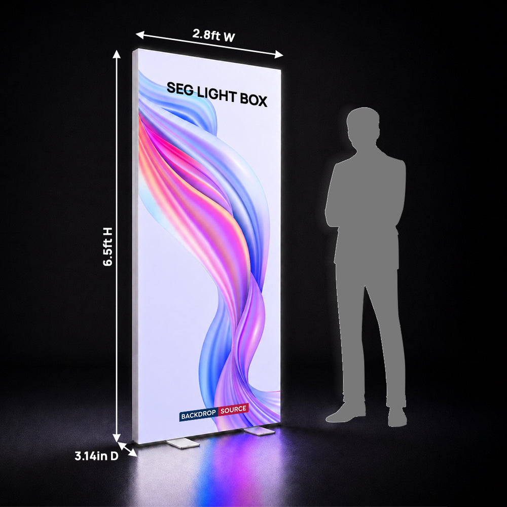 SEG Fabric LED Light Box Display - 2.8ft W x 6.5ft H