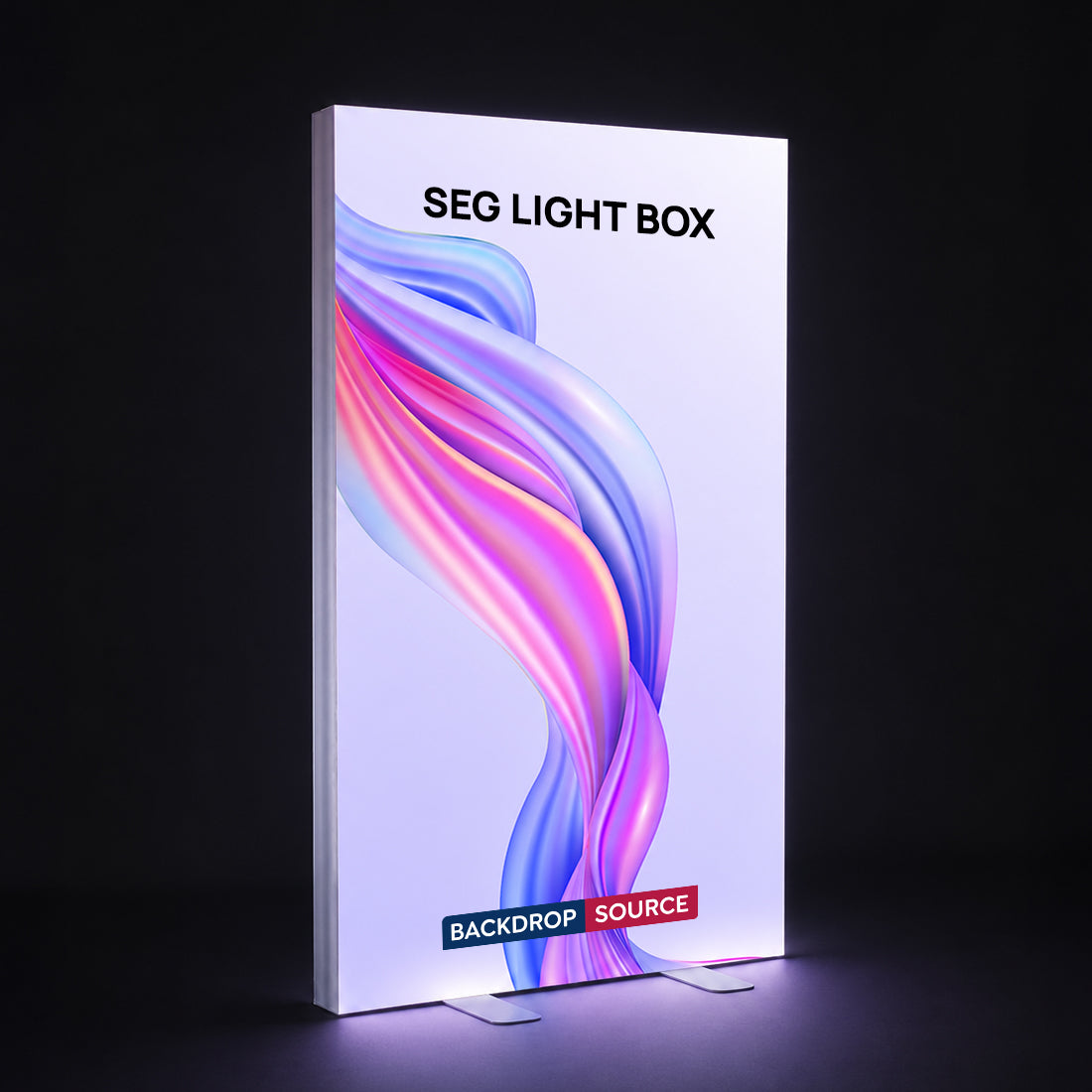 Caisson lumineux LED en tissu SEG - 122 cm (L) x 198 cm (H) 