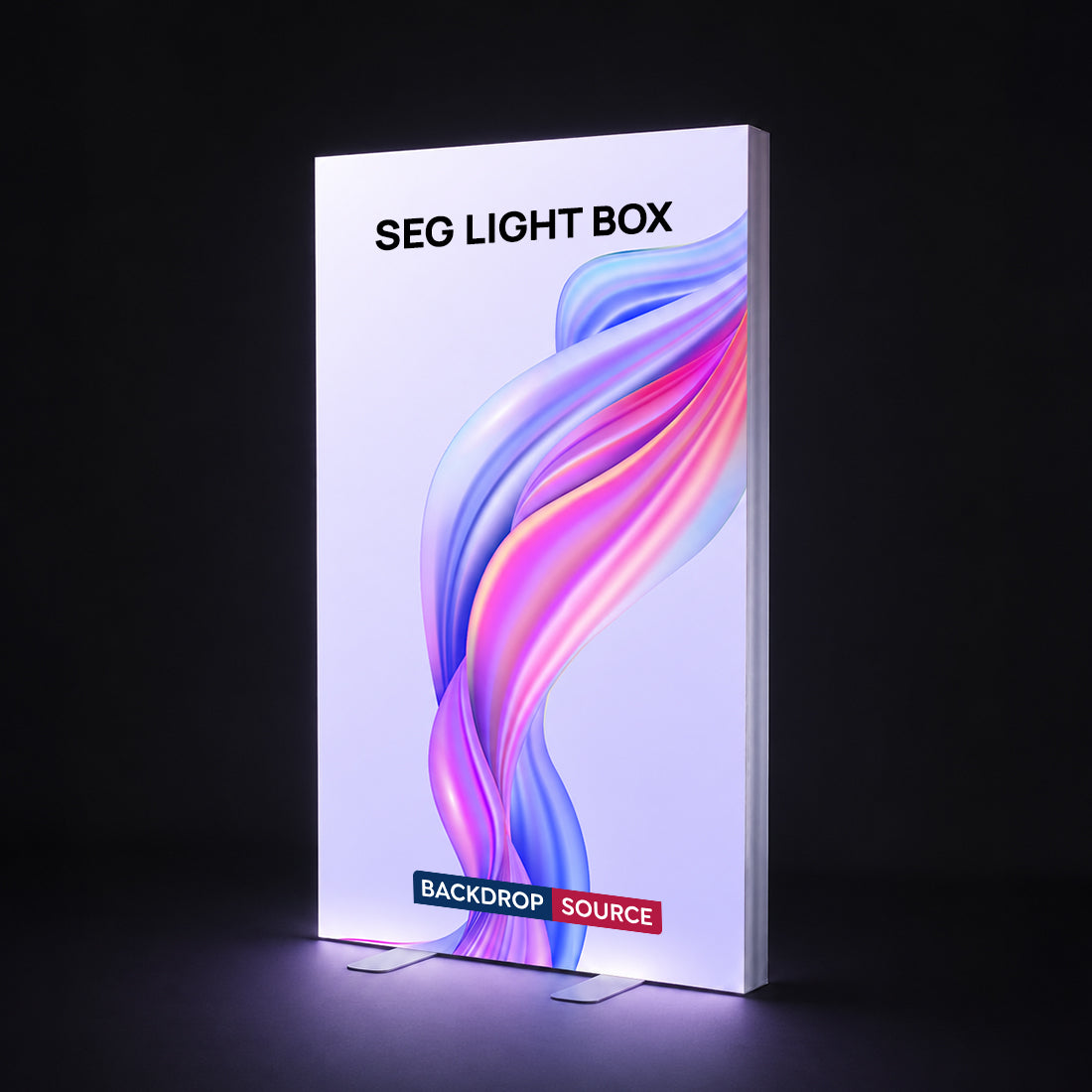 Caisson lumineux LED en tissu SEG - 122 cm (L) x 198 cm (H) 