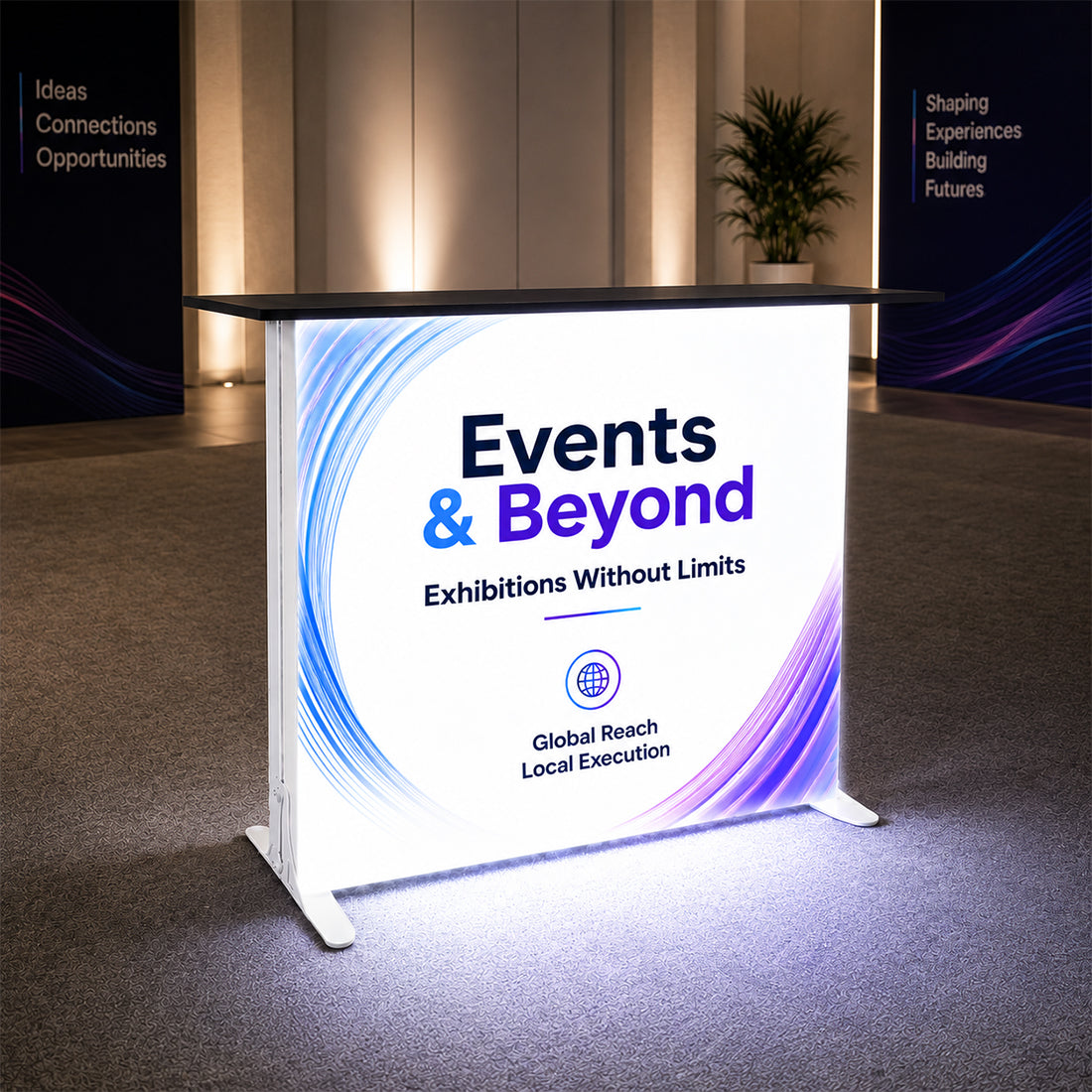 SEG Fabric Light Box Display Counter – 3.3ft Height