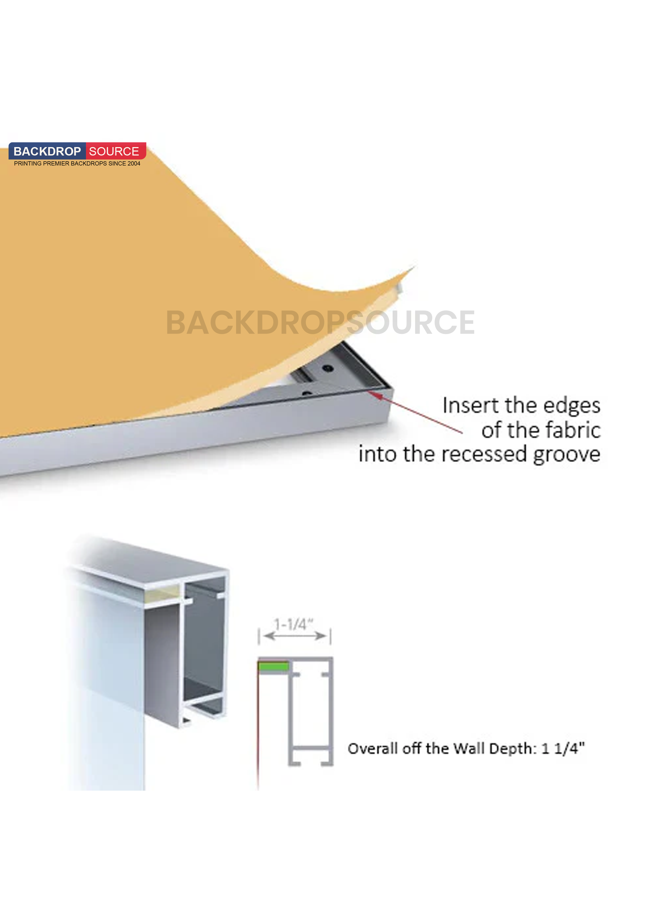 Backlit SEG Fabric Display Frame - 4.7inch Depth Aluminum Profile