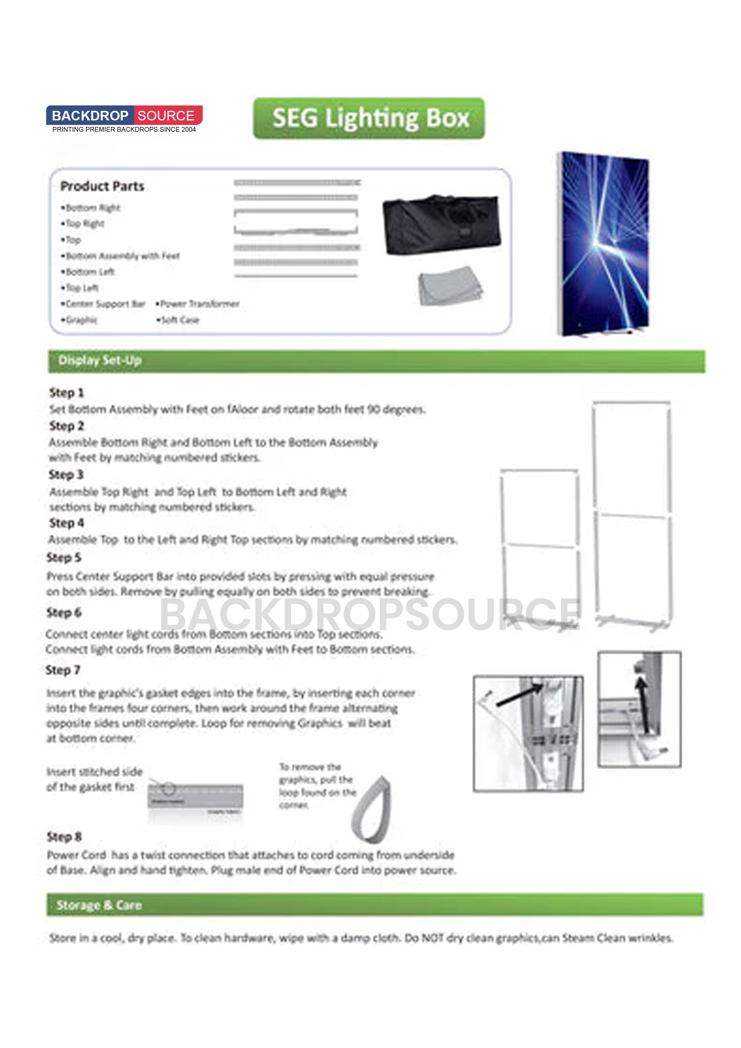 Backlit SEG Fabric Display Frame - 4.7inch Depth Aluminum Profile
