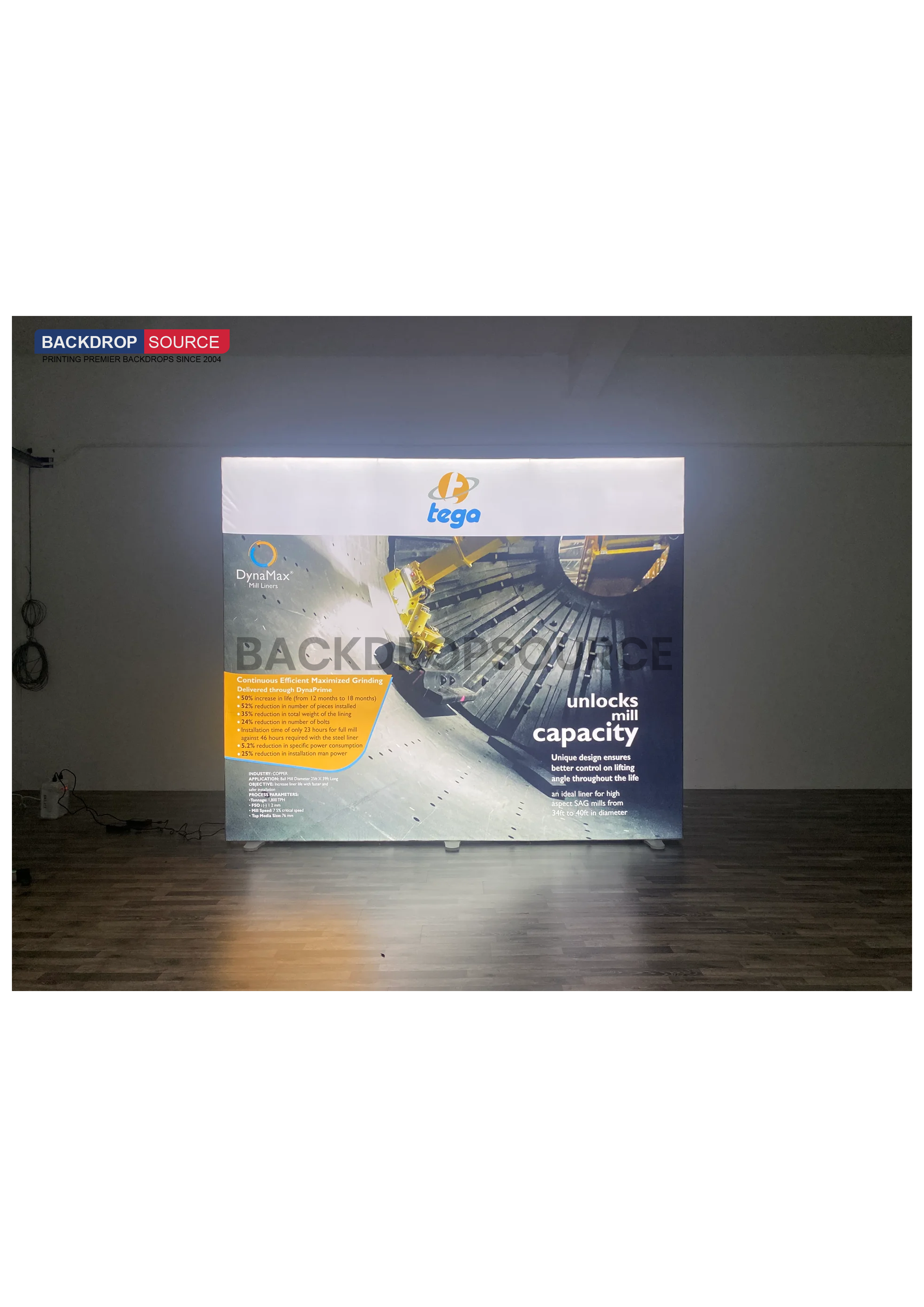 SEG Frameless Fabric LED Light Box Display - 7.9ft W  x8.2ft H