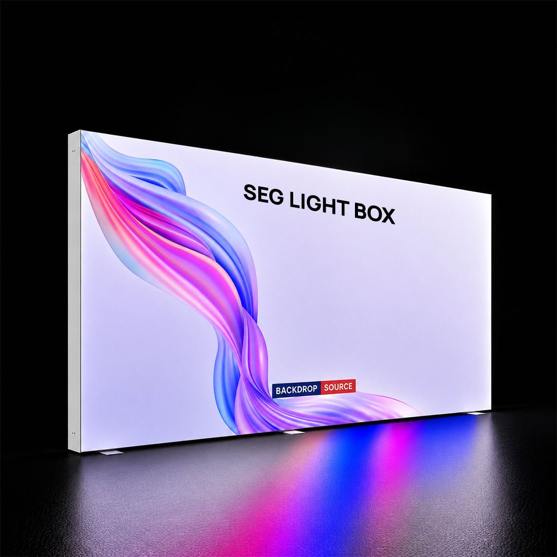 Caisson lumineux LED en tissu SEG - 6 m de large 