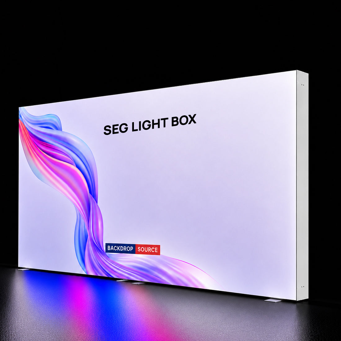 Caisson lumineux LED en tissu SEG - 6 m de large 