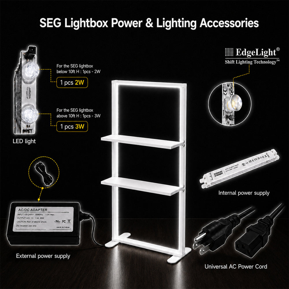 SEG LED Light Box with Shelves