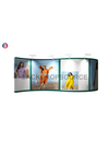 S Shape Wave Tension Fabric Media Wall Display