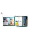 S Shape Wave Tension Fabric Media Wall Display