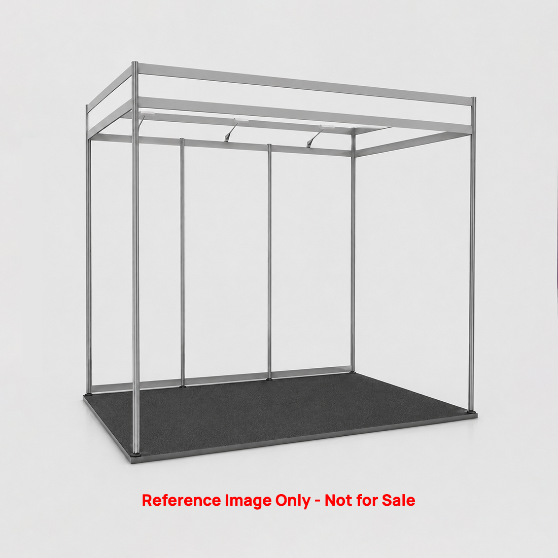 Conception graphique modulaire pour un stand de 3 m de large x 3 m de profondeur 