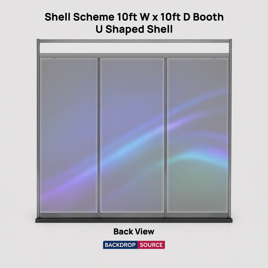 Conception graphique modulaire pour un stand de 3 m de large x 3 m de profondeur 