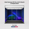 Conception graphique modulaire pour un stand de 3 m de large x 2 m de profondeur 