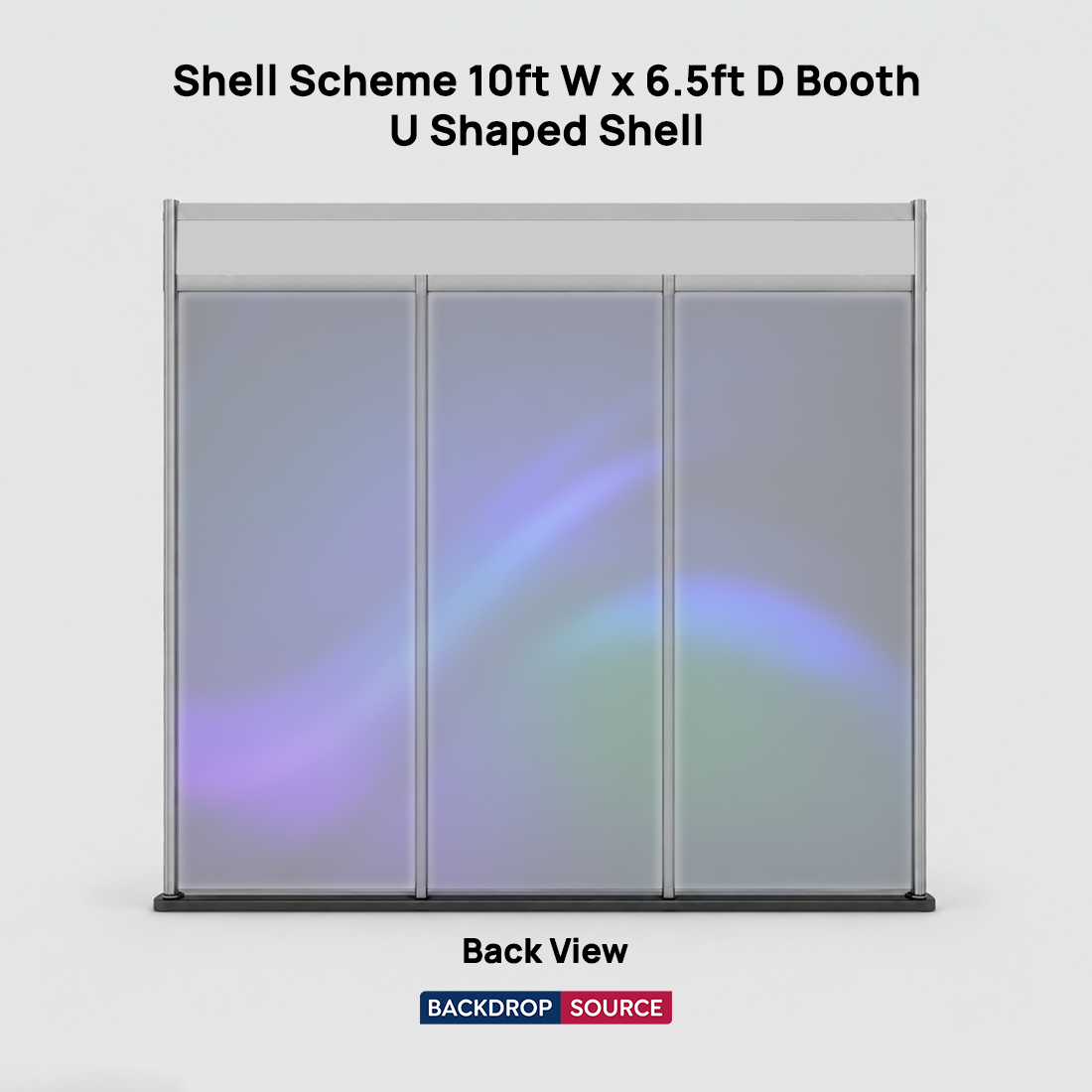Conception graphique modulaire pour un stand de 3 m de large x 2 m de profondeur 