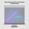 Conception graphique modulaire pour un stand de 3 m de large x 2 m de profondeur 