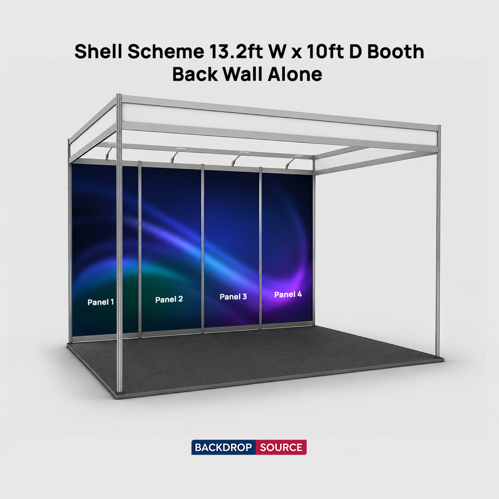 Shell Scheme Exhibition Graphics for 13.2ft Wide x 10ft Depth Booth